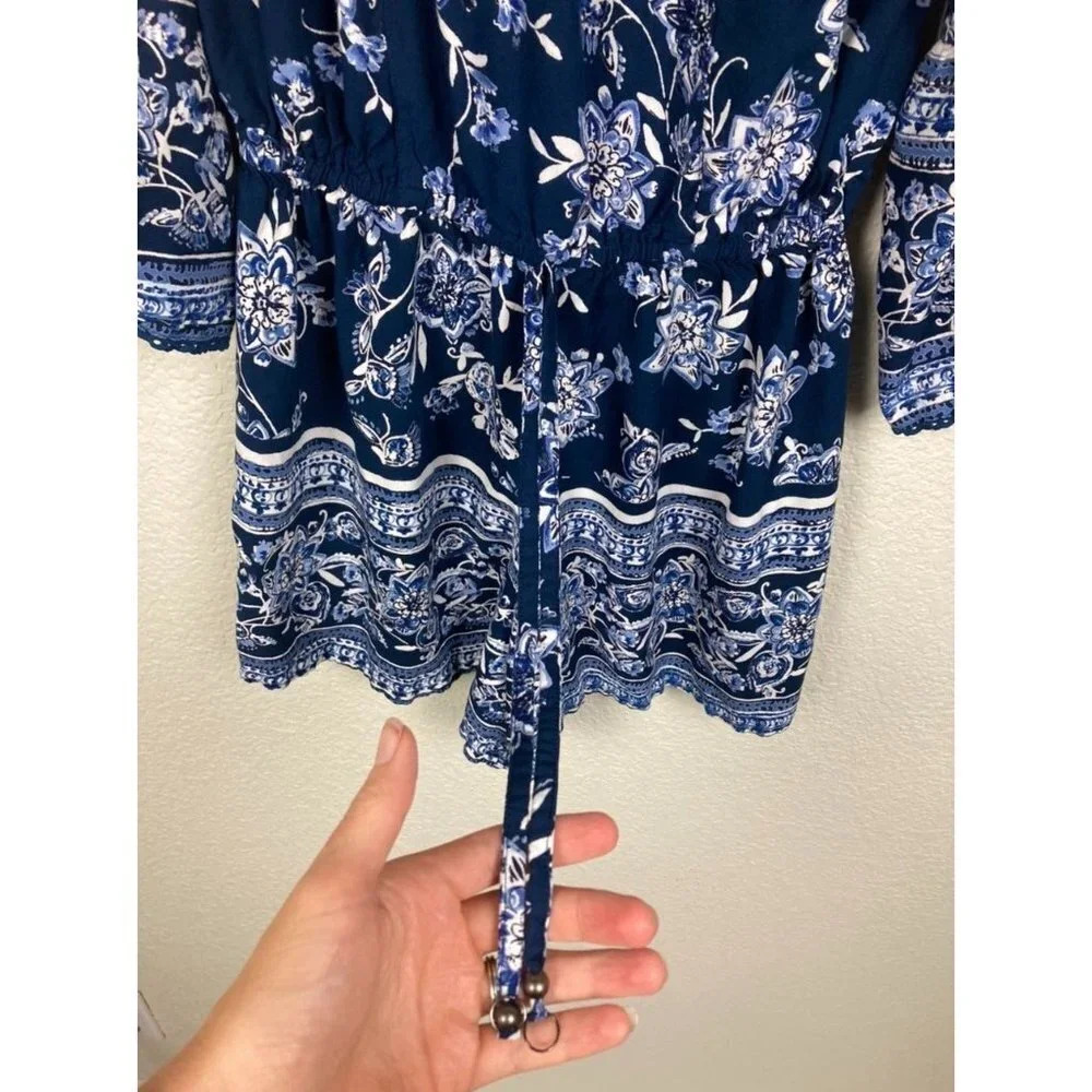 Angie Floral Off the Shoulder Romper Size Small - Picture 5 of 13